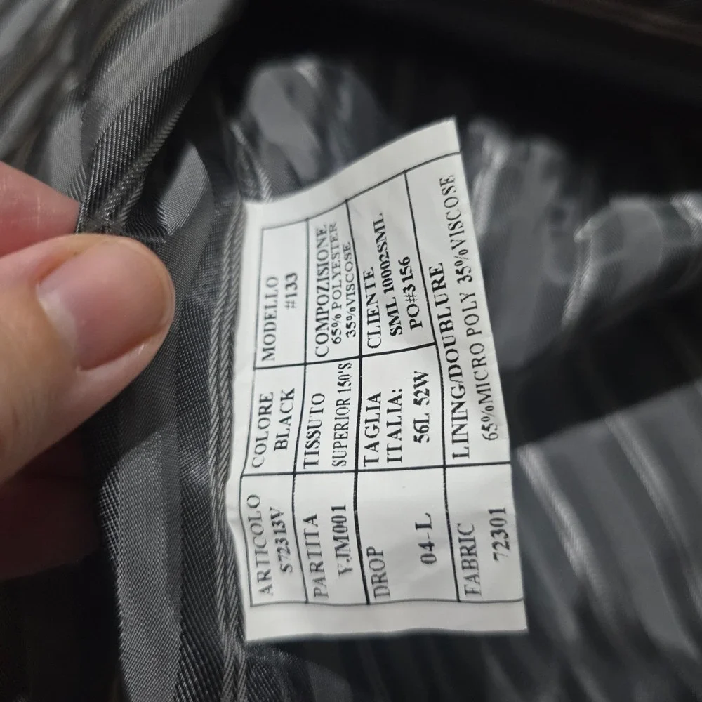 Caravelli Fusion 3 Piece Suit Mens jacket 56L 52x28 pants Vest pinstripe